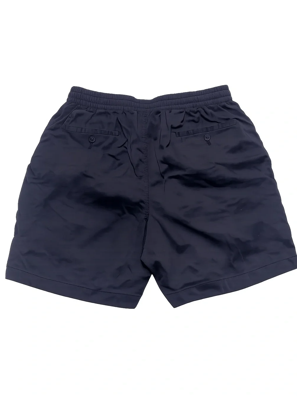 J.Crew Factory Cotton Stretch Pull On Shorts Navy Elastic Waist Drawstring M
